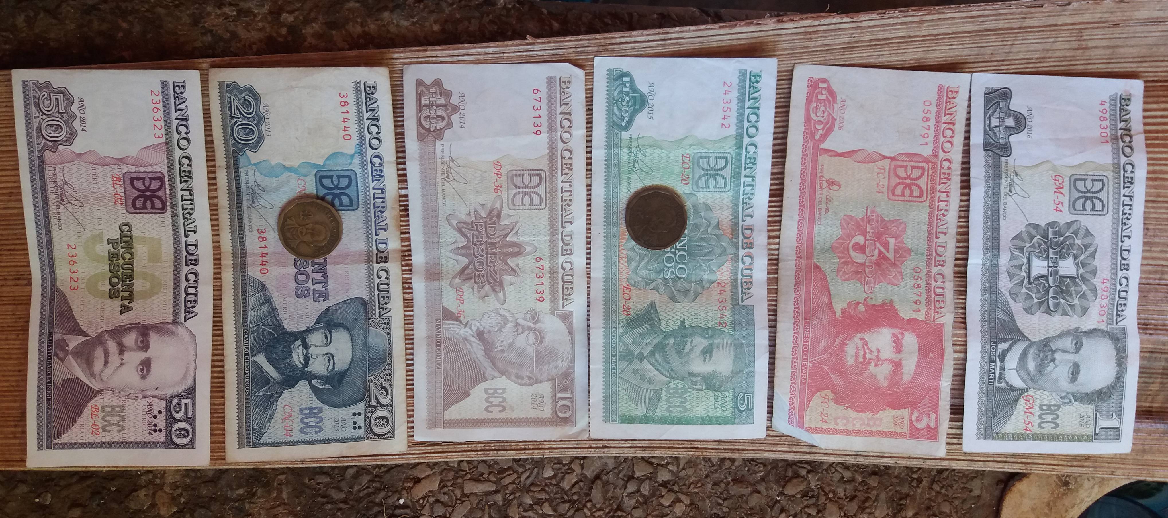 An image of Cuban CUP currency bank notes An image of Cuban CUP currency bank notes