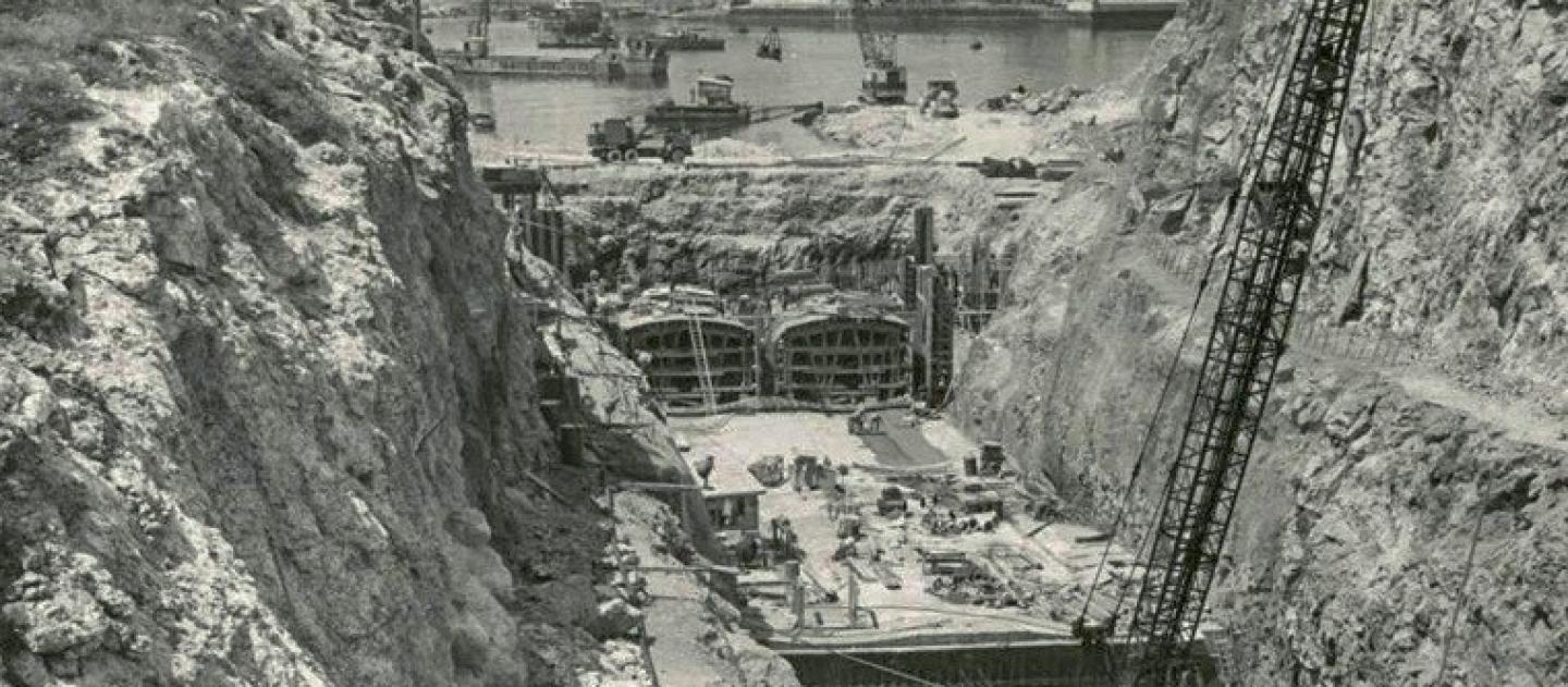 dig site for Havana tunnel