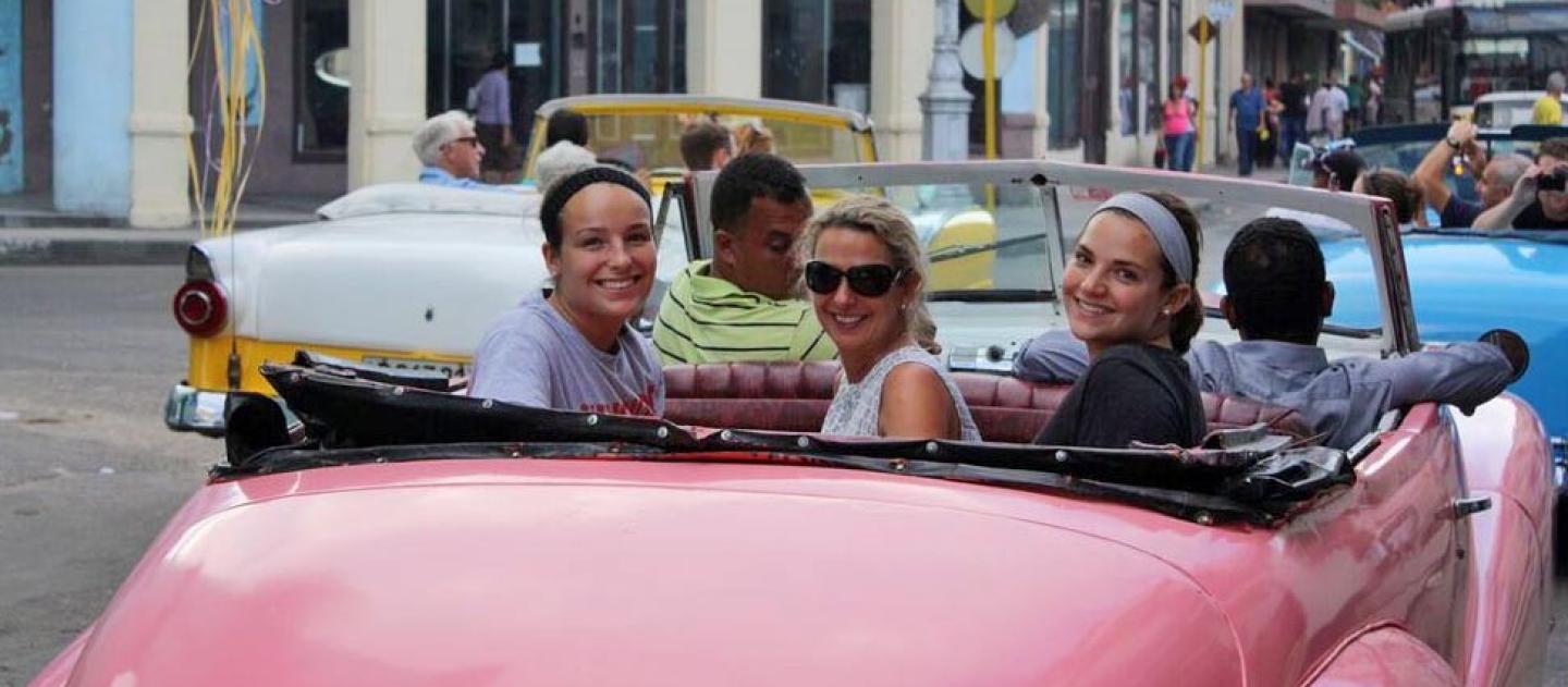 Havana tour guide Armando says that more often than not it's the girls in a group that get to choose the color of the car for their tour.