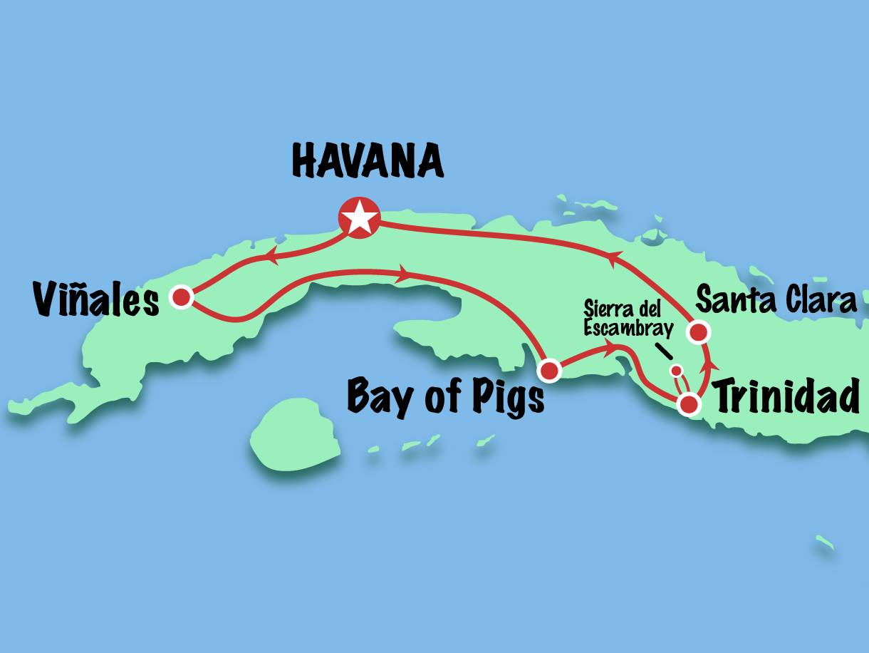 Map For 10 Day Active Tour