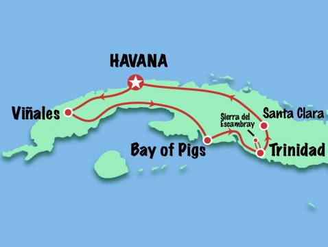 Map For 10 Day Active Tour