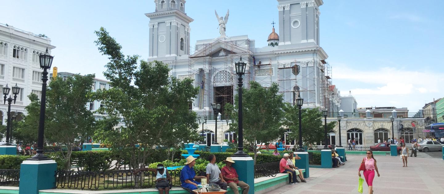 Parque Cespedes em Santiago de Cuba