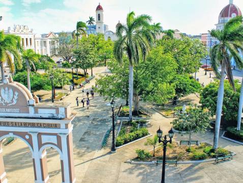 The main square of the city of Cienfuegos, Cuba
