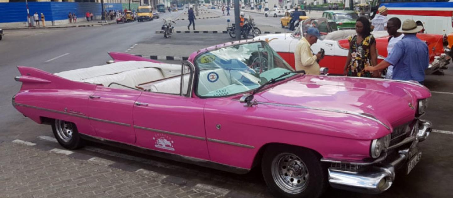 The real thing. A 1950's Pink Cadillac in Havana.