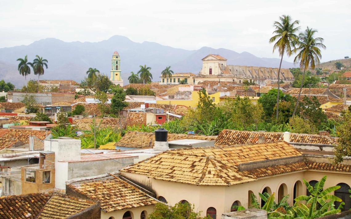 O centro colonial em Trinidad, Cuba