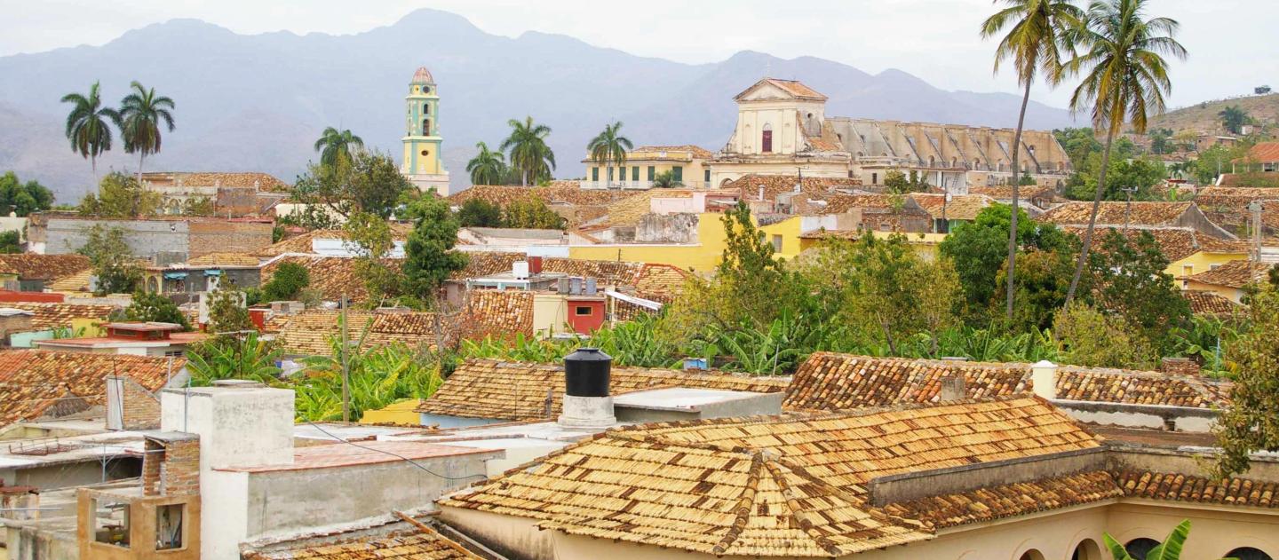 O centro colonial em Trinidad, Cuba